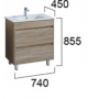 SHY04-P1 PVC 750 Free Standing Vanity Cabinet Only